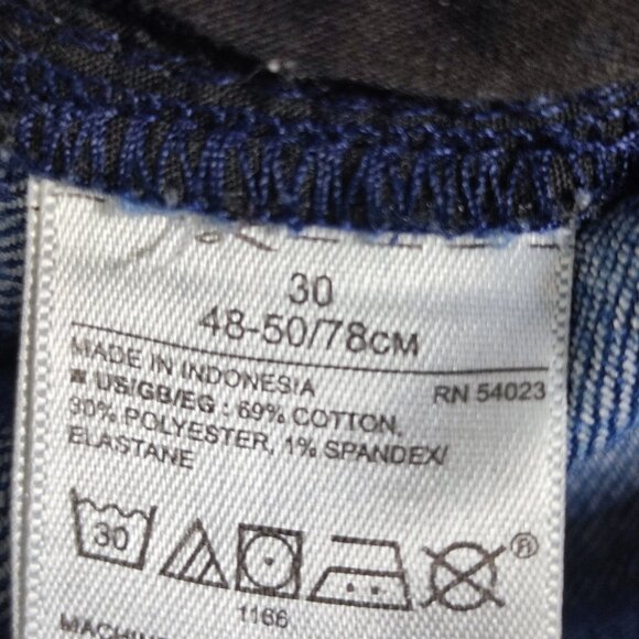 GAP jeans wide leg women's size 30 indigo blue snap button pockets closer - Picture 7 of 16